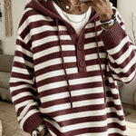 Maglione a Costine con Cappuccio
