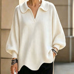 Maglione a Maglia con Collo Scallop