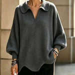 Maglione a Maglia con Collo Scallop