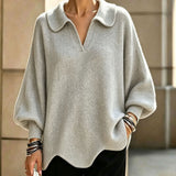 Maglione a Maglia con Collo Scallop