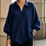 Maglione a Maglia con Collo Scallop