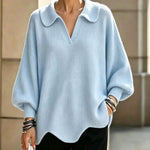 Maglione a Maglia con Collo Scallop