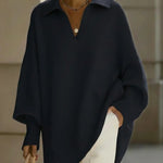 Maglione a V con maniche a pipistrello
