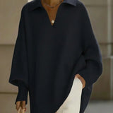 Maglione a V con maniche a pipistrello
