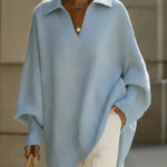 Maglione a V con maniche a pipistrello