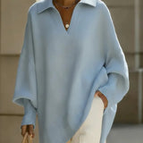 Maglione a V con maniche a pipistrello