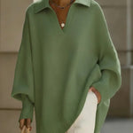 Maglione a V con maniche a pipistrello