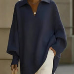 Maglione a V con maniche a pipistrello