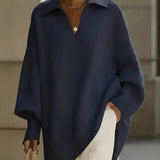 Maglione a V con maniche a pipistrello