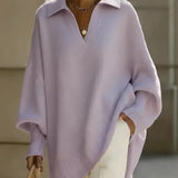 Maglione a V con maniche a pipistrello