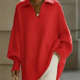 Maglione a V con maniche a pipistrello