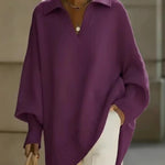 Maglione a V con maniche a pipistrello
