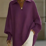 Maglione a V con maniche a pipistrello