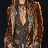 Marcelline | Blazer Patchwork Stampato Floreale Vintage
