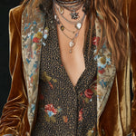 Marcelline | Blazer Patchwork Stampato Floreale Vintage