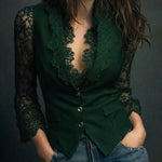 Noémie | Giacca Blazer Nera con Maniche Semi-Trasparenti