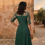 Ofelia – Abito Elegante in Chiffon con Pizzo