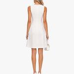 Pamela – Mini Abito Elegante Smanicato con Cut-out