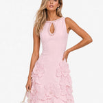 Pamela – Mini Abito Elegante Smanicato con Cut-out