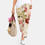 Pantaloni a Fiori con Coulisse