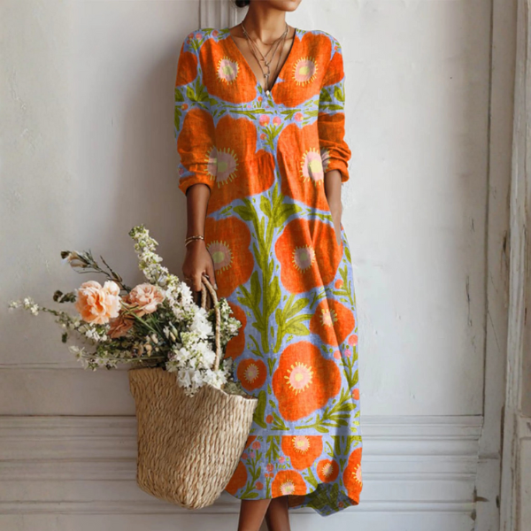 Robe charmante Alba con stampa floreale