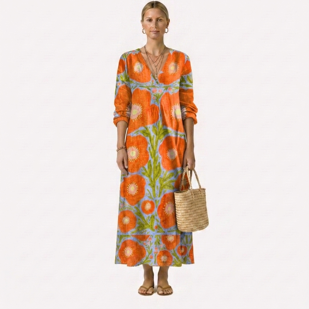 Robe charmante Alba con stampa floreale