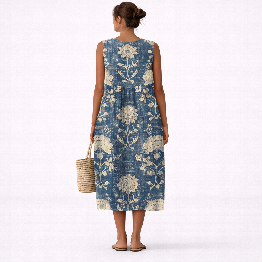 Robe midi classica Aurora con stampa floreale