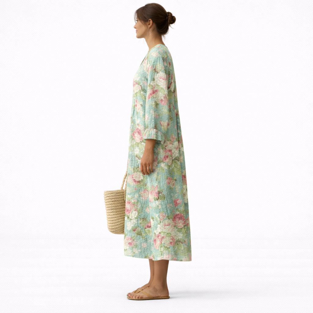 Robe Vilma con un bel motivo floreale