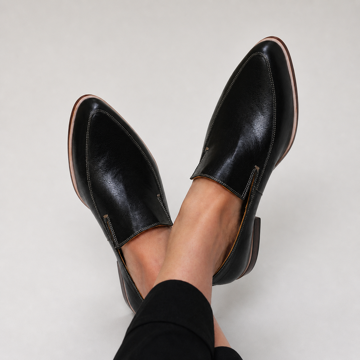 Zofia™ | Mocassini in Patchwork Nero